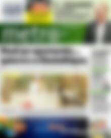 Πρωτοσέλιδο εφημερίδας Metro - protoselida