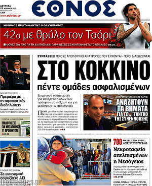 Έθνος: Στο κόκκινο πέντε ομάδες ασφαλισμένων