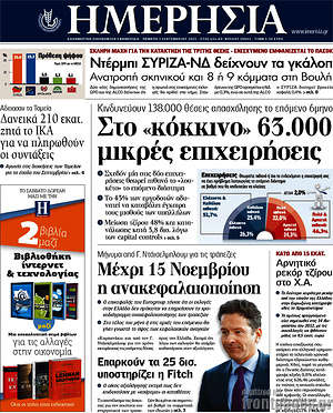 Ημερησία: Στο "κόκκινο" 63.000 μικρές επιχειρήσεις