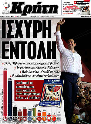 Πρωτοσέλιδο Νέα Κρήτη