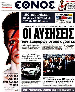 Έθνος: Οι αυξήσεις των εισφορών στους αγρότες