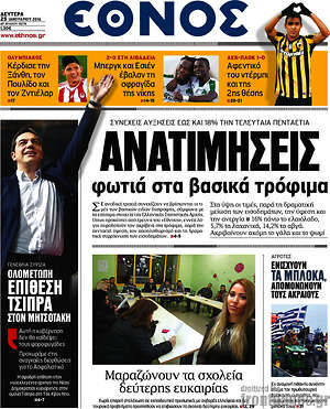 Έθνος: Ανατιμήσεις φωτιά στα βασικά τρόφιμα