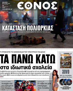 Έθνος: Τα πάνω κάτω στα ιδιωτικά σχολεία
