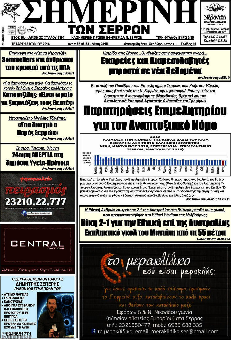 Σημερινή των Σερρών
