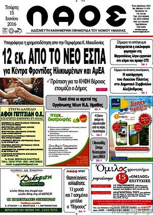Πρωτοσέλιδο Λαός