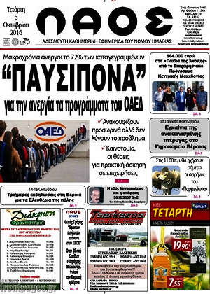 Πρωτοσέλιδο Λαός