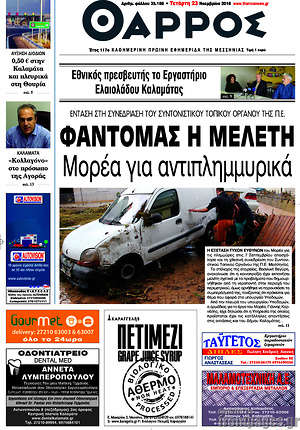 Πρωτοσέλιδο Θάρρος