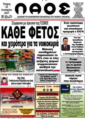 Πρωτοσέλιδο Λαός