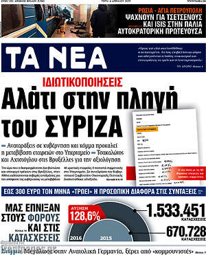 Τα Νέα: Ιδιωτικοποιήσεις: Αλάτι στην πληγή του ΣΥΡΙΖΑ
