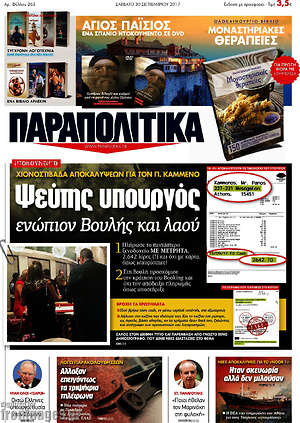 Παραπολιτικά: Ψεύτης υπουργός ενώπιον Βουλής και λαού