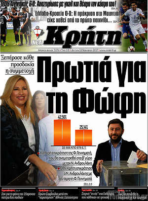Πρωτοσέλιδο Νέα Κρήτη