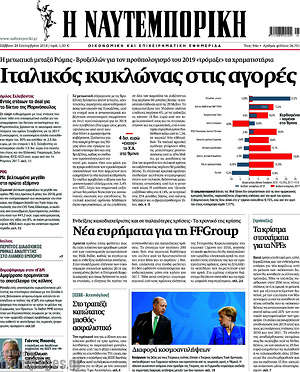 Η Ναυτεμπορική: Ιταλικός κυκλώνας στις αγορές