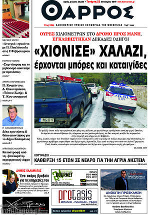 Πρωτοσέλιδο Θάρρος