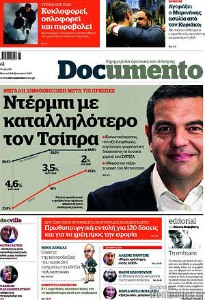 Documento: Ντέρμπι με καταλληλότερο τον Τσίπρα