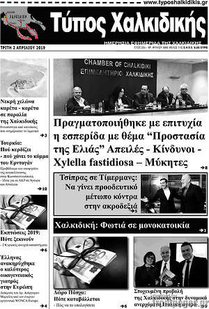 Πρωτοσέλιδο Τύπος Χαλκιδικής