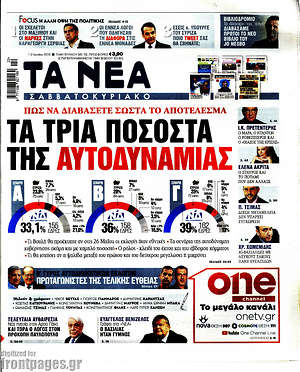 Τα Νέα: Τα τρία ποσοστά της αυτοδυναμίας