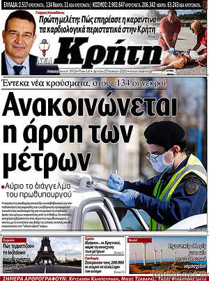 Πρωτοσέλιδο Νέα Κρήτη