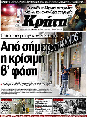 Πρωτοσέλιδο Νέα Κρήτη