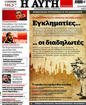 Αυγή: Εγκληματίες... οι διαδηλωτές