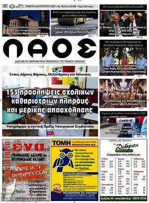 Πρωτοσέλιδο Λαός