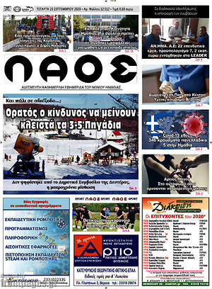 Πρωτοσέλιδο Λαός
