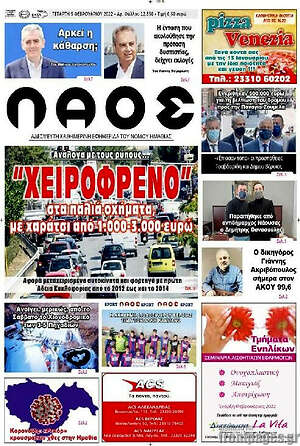 Πρωτοσέλιδο Λαός