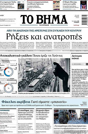 Το Βήμα: Ρήξεις και ανατροπές