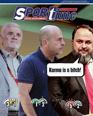 Πρωτοσέλιδο εφημερίδας SporTime - protoselida