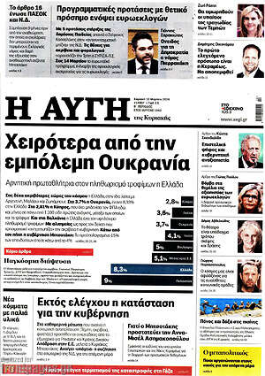 Αυγή - Χειρότερα από την εμπόλεμη Ουκρανία