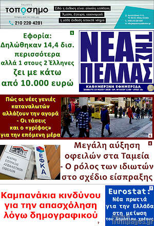 Πρωτοσέλιδο Νέα της Πέλλας
