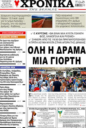 Εφημερίδα Χρονικά της Δράμας
