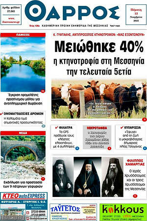 Πρωτοσέλιδο Θάρρος