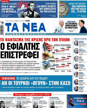 Πρωτοσέλιδο Τα Νέα